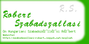 robert szabadszallasi business card